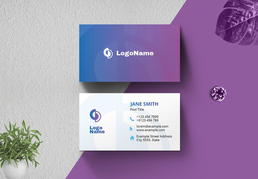 Gradient Business Card Layout