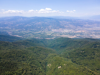Aerial view of Belasitsa Mountain, Bulgaria