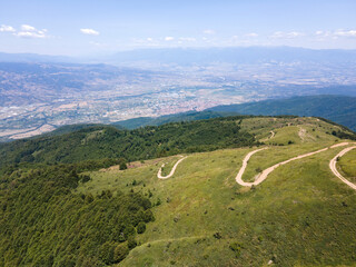 Aerial view of Belasitsa Mountain, Bulgaria
