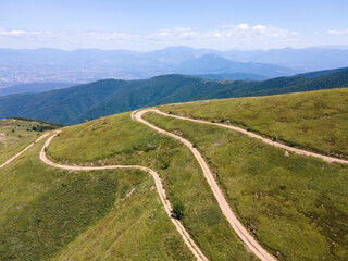 Aerial view of Belasitsa Mountain, Bulgaria