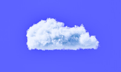 Realistic white cloud in the blue sky. 3d rendering.