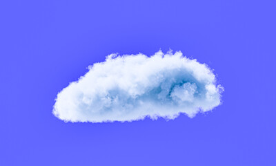 Realistic white cloud in the blue sky. 3d rendering.