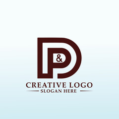 Delivery vector logo letter PD