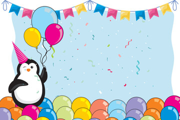 Obraz na płótnie Canvas Happy birthday. Illustration of colorful birthday balloons. Vector illustration of Birthday background. Very suitable for birthday designs and other celebration events