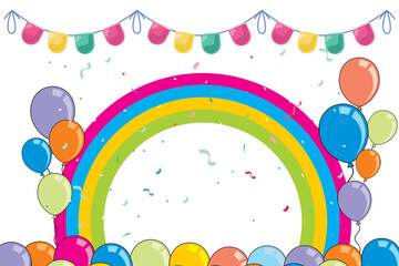 Happy birthday. Illustration of colorful birthday balloons. Vector illustration of Birthday background. Very suitable for birthday designs and other celebration events