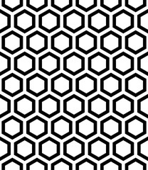 Vector seamless pattern with geometric hexagon