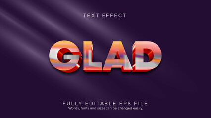 Glad Logo Text Effect Font Type