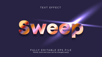 Light Sweep Logo Text Effect Font Type