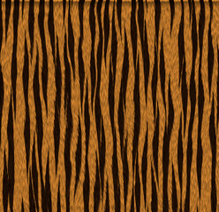 Illustration of Seamless Tiger Skin Pattern