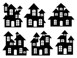 Halloween Castle Silhouette Illustration