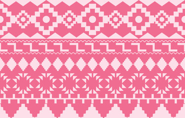 Geometric oriental tribal ethnic pattern traditional background Design for carpet,wallpaper,clothing,wrapping,batik,fabric,Vector illustration embroidery style.