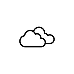 Clouds line icon vector design