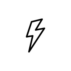 Lightning line icon vector design