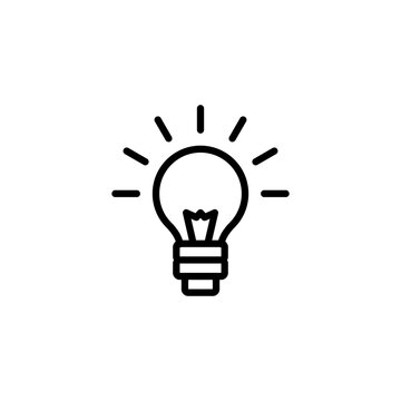 Light Bulb line icon vector design