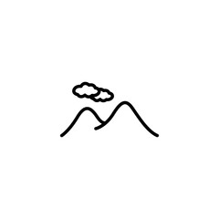 Mountain line icon vector design