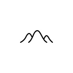 Mountain line icon vector design