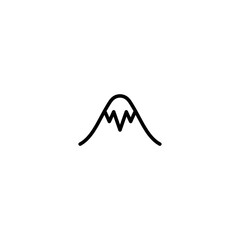 Mountain line icon vector design