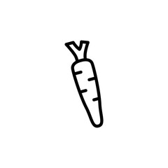 Carrot line icon vector design