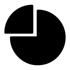 Fototapeta na wymiar Pie chart glyph icon