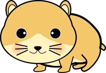 かわいいハムスターのキャラクター
