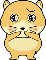 ピエンなかわいいハムスターのキャラクター