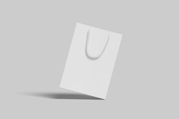 Realistic blank paperbag illustration for mockup. 3D Render.