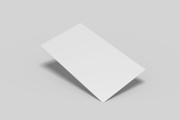 Realistic blank business card illustration for mockup. 3D Render.