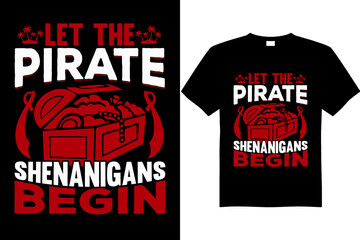 pirate day t shirt design concept