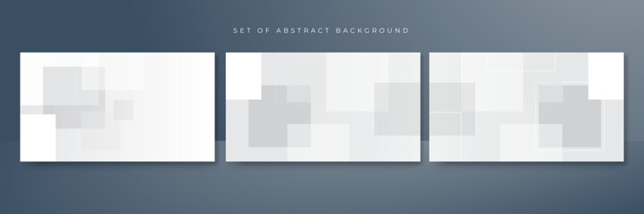 Abstract white geometric shape with futuristic concept background