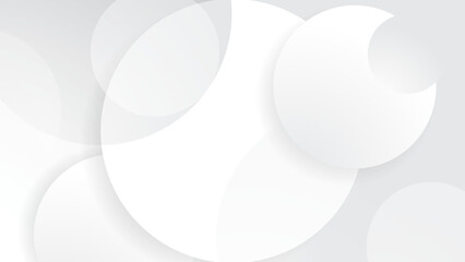 Abstract white circle shape with futuristic concept background