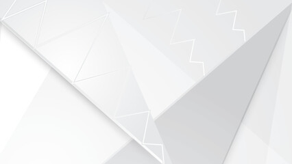 Abstract white triangle shape with futuristic concept background