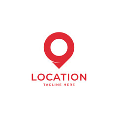 GPS Map Pin Location Logo Design Inspiration. Modern Flat Icon