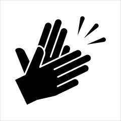 Fototapeta na wymiar Hands clapping icon. Vector illustration. applause icon vector on white background.