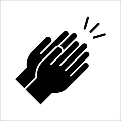 Hands clapping icon. Vector illustration. applause icon vector on white background.