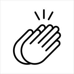 Obraz premium Hands clapping icon. Vector illustration. applause icon vector on white background.