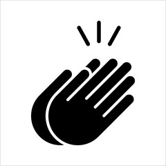 Obraz premium Hands clapping icon. Vector illustration. applause icon vector on white background.