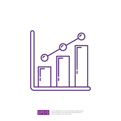 Business Growing Chart Line Icon