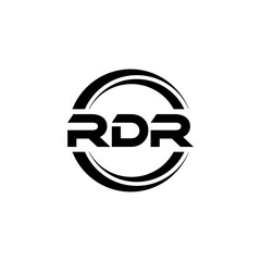 RDR letter logo design with white background in illustrator, vector logo modern alphabet font overlap style. calligraphy designs for logo, Poster, Invitation, etc.