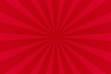 Pop art red background cartoon comic. Halftone pop art style retro. Vector illustration.