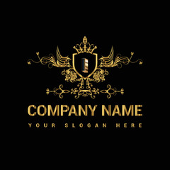 Luxury golden letter logo restaurants logo company logo shop logo business logo