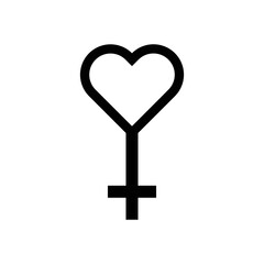 Gender Icon Sign Vector Isolated on White Artboard