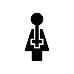 Gender Icon Sign Vector Isolated on White Artboard