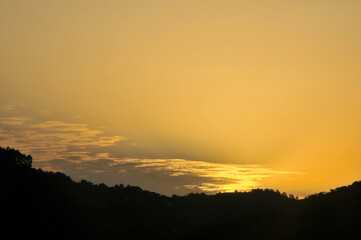sunset over the mountains