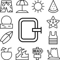 Fototapeta premium Pool, summer icon in a collection with other items