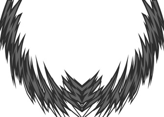 Abstract background with curved rough and spikes pattern and with some copy space area