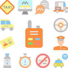 Radio icon in a collection with other items