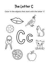 A to Z Alphabets and the Similar Picture Coloring Book for the preschool kids template, kids homework books, and practice material.