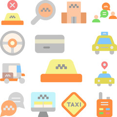 Payment, card icon in a collection with other items