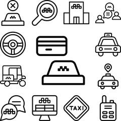 Payment, card icon in a collection with other items