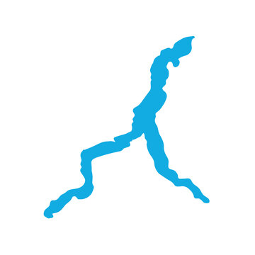 recommend clip art: Lake como. map. vector silhouette